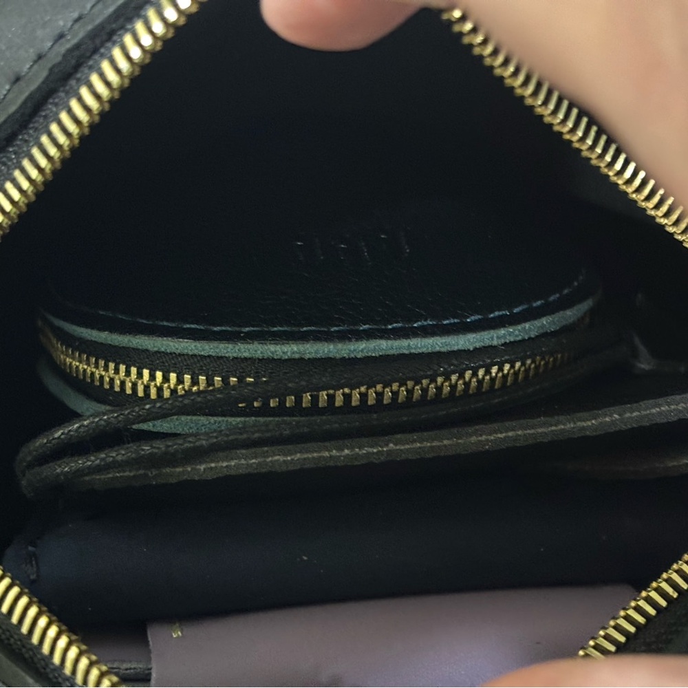 Roswell Pouch wristlet Large with brass accents in Shadow black 🦄 - Picture 8 of 8